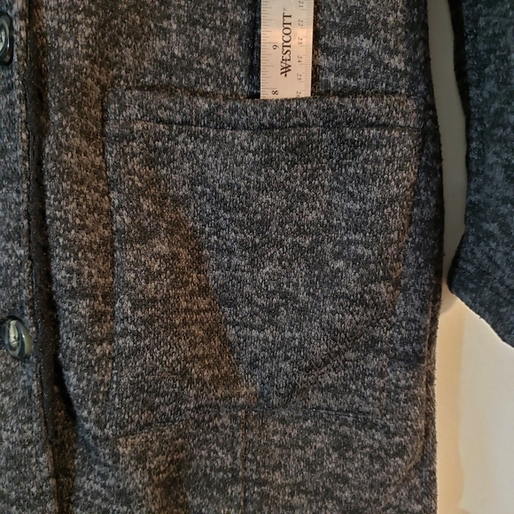 DB Faux Fur Knit Button Down Pea Coat - Medium - Picture 4 of 10